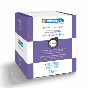 Alfashield Μη Αποστειρωμένες Γάζες 10x10cm 100τμχ